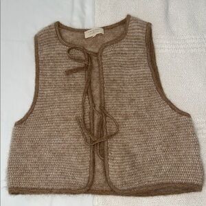 Sezane Pepy Cardigan Mottled Beige Ecru - Size M